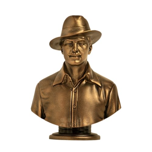 Image of SILAII Bhagat Singh Bust Sculpture (Antique Bronze, 5 Inch)