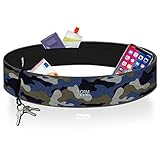 Hüfttasche zum Laufen, Joggen, Radfahren, Nordic Walking, Wandern, Reiten, Yoga, Marathon, Halb-Marathon, Startnummernband oder einfach als Freizeit-Gürteltasche