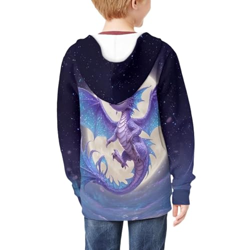 WELLFLYHOM Full Zip Hoodies Boys 6-16 Long Sleeve Sweatshirts Graphic Athletic Sweater Kids Novelty Tops Hoodie2