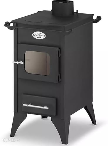 Zvezda Retro - Stufa a legna con piastra riscaldante, 6 kW