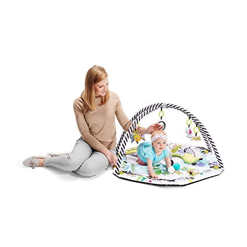Kinderkraft speelmat SMARTPLAY, speelkleed, educatieve mat, met boxfunctie, tummy-time kussen, accessoires, hangende… - Image 5