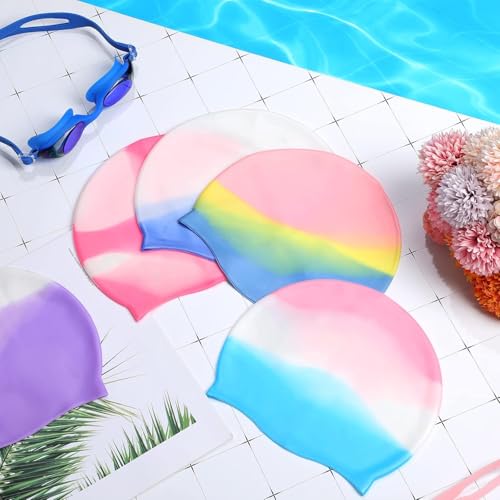 Image of Pelo Inflatable Swimming Water Pool Party Summer Bath Tub for Kids and Adults (Swimming Cap Multicolor)