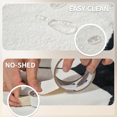 Tapete redondo decorativo deporte 4 ft lavable miniatura 6