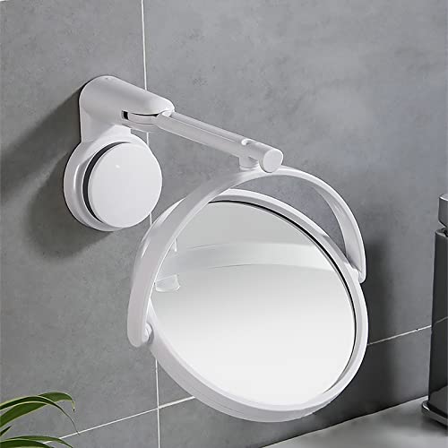 Klapparm ausziehbar Badezimmerspiegel ohne Bohren Drehgelenk Badezimmer Spiegel Saugarm doppelseitig Kosmetik Make-up Spiegel