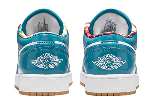 Big Kid's Jordan 1 Low SE Barcelona Cyber Teal/Cyber Teal-White (DM0589 400)4