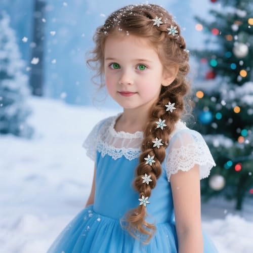 Pinzas Mini Copo de Nieve con Strass YISSION 20 piezas miniatura 5
