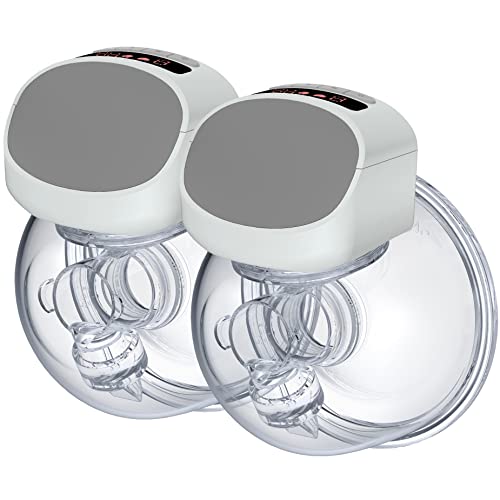Image of Roedwe S10 Pro Double Wearable Breast Pump with 2 Modes & 9 Levels, Hands-Free and Portable Electric Breast Pump for Painless Breastfeeding, Can Be Worn in-Bra 2 Pack