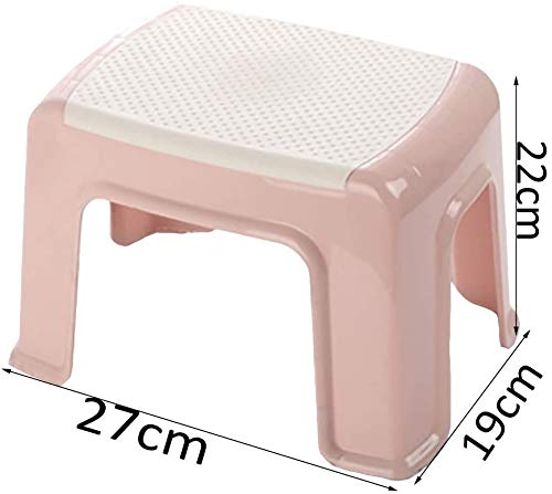DASHADAO Stool Simple,PP Material,Strong Load Bearing Capacity,Bottom Non-Slip Design,Bathroom Stool/Foot Stool(Color:Pink)