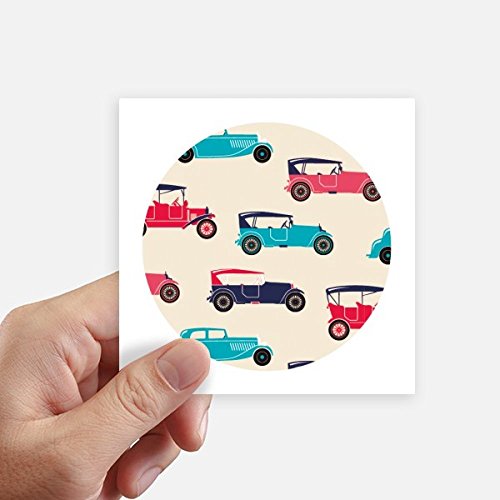 Sticker carré voiture multicolore - Autocollant mural et valise 10cm