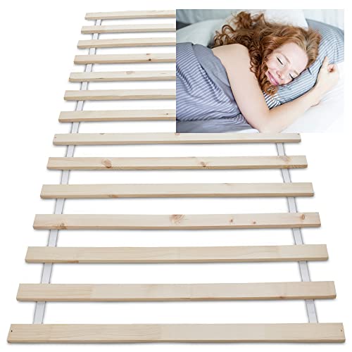 Wolkenland Premium Rollrost Rolllattenrost für Ihr Bett – Lattenrost – stabile 2 cm Dicke Holzlatten bis 400 kg belastbar – 4 Größen zur Wahl – für erholsamen Schlaf (140 x 200 cm 14 Latten) Wolkenland Premium Rollrost Rolllattenrost für Ihr Bett – Lattenrost – stabile 2 cm Dicke Holzlatten bis 400 kg belastbar – 4 Größen zur Wahl – für erholsamen Schlaf (140 x 200 cm 14 Latten)