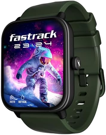 Fastrack Limitless Glide X 1.83" Smart Watch with Ultra UV HD Display, SpO2, Heart Rate & Sleep Tracking, Bluetooth Calling, 100+ Sports Modes, 5-Day Battery, Smartwatch for Men & Women (Green)