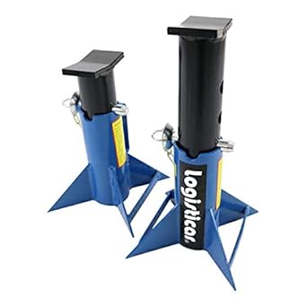 Amazon ジャッキスタンド フォークリフト 重機 車 定格荷重計約12t 約100kg 2台セット 青 高さ約245mm 4mm 4段階調節 2基 ウマ 馬ジャッキ リジッドラック ジャッキアップ メンテナンス 整備 タイヤ交換 オイル交換 補助 サポート 工具 ブルー Jstandt612tbl