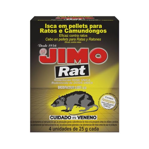 Raticida Rat Estojo Mata Ratos 4x25g Eficaz Contra Ratos Camundongos Anticoagulante Amargante
