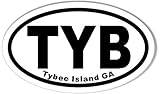 TYB Tybee Island Oval Bumper Stickers