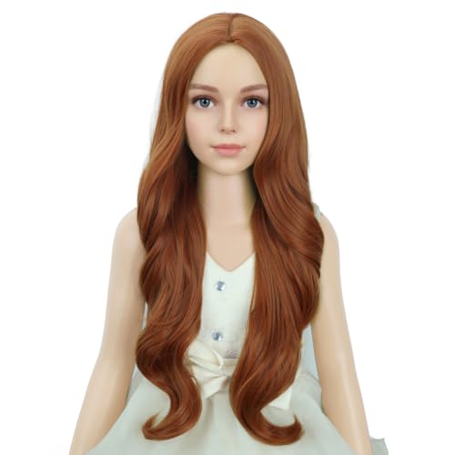 Image of PATTNIUM Grils Ginger Long Curly Wigs Heat Resistant Synthetic Hair Wig