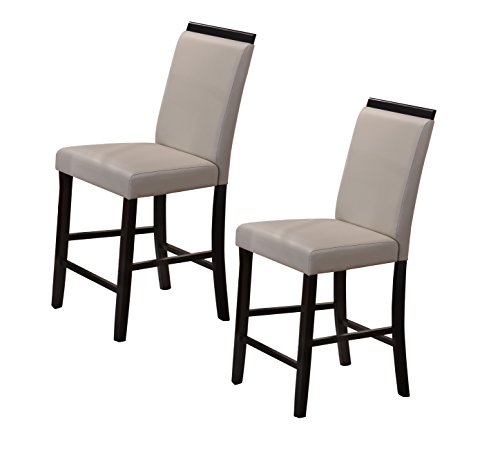 Kings Brand Furniture - 5-Piece Counter Height Dining Set, Table & 4 Chairs (Gray) #TOP4