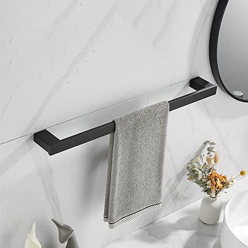 Porte-serviettes mural en acier inoxydable 60 cm noir mat de bain - 4