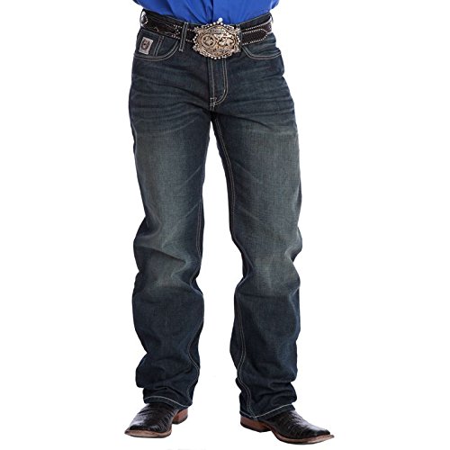 Cinch Mens White Label Dark Stonewashed Jeans 42W x 32L Hi Contrast Dark Rinse2