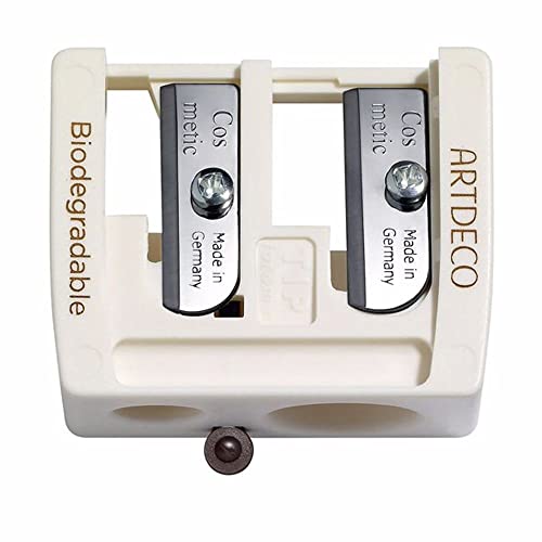 ARTDECO Double Sharpener for wooden pencils, nachhaltiger Make-up-Spitzer für 2 unterschiedliche Größen, beige