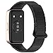 LOKEKE Compatible with Huawei Band 10 Replacement Wrist Strap - Replacement Magnetic buckle Silicone Wrist Watch Band Strap Compatible with Huawei Band 10/9/8(Black)