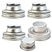 obmwang 4 Pack of Stainless Steel Mason Jar Shaker Lids Caps for Cocktail,Dredge Flour,Mix Spices,Sugar, Salt, Peppers and More or Shake Drinks Cocktail-Fits Any Regular Mouth Mason Jar Canning Jar