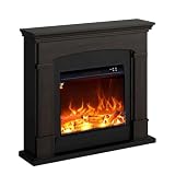 Fuego Monica Wenghe 1500w Cheminee Murale Avec Cadre Et Brûleur Telecommandes 1500w Wenge