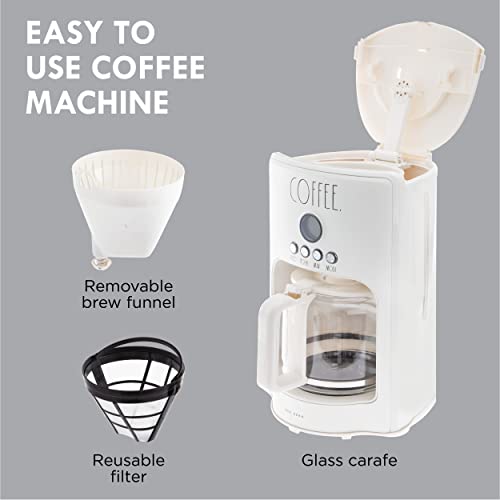 Rae Dunn Programmable Drip Coffee Maker, Coffee Pot for Kitchen, Electric Coffee Machine for Brewing Coffee. Easy to Use Coffee Maker Brews 12 Cups, Genuine Labelled COFFEE - Image 4