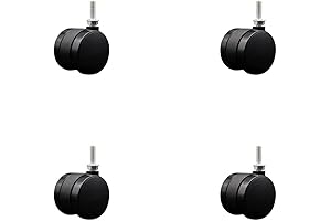 2 Inch Threaded Office Chair Caster Wheels with 18 TPI x 1"...