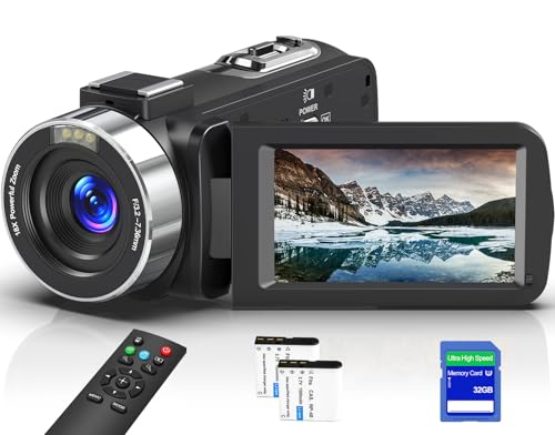 LOENTIR 8K Video Camera Camcorder, 64MP IR Night Vision Vlogging