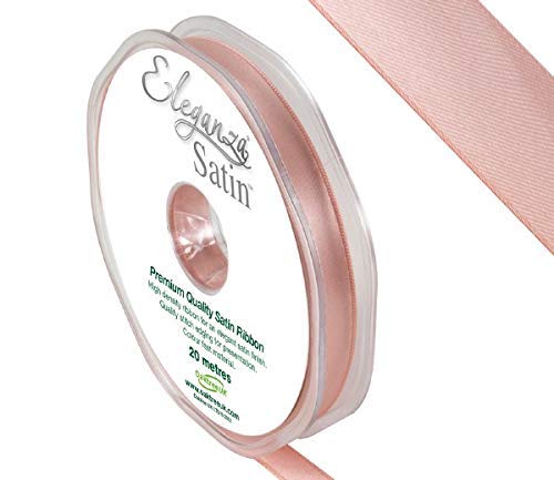 Eleganza 10 mm x 20 m Premium Quality Ribbon, Satin, Rose Gold, 11 x 11 x 2 cm