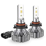 CCJK 9005/HB3/H10 LED Headlight Bulbs - 100W 12000LM 6000K Xenon White - High/Low Beam,Fog Light Bulb Conversion Kit - IP67,CSP Chips,360 Degree
