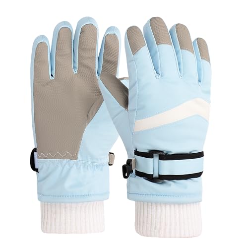 Guantes de esquí para niños y niñas de forro polar guantes de snowboard invierno