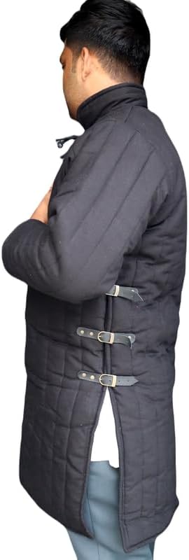 Miniatura 4 de THE MEDIEVALS Medieval Espesor Acolchado Mangas Completas Gambeson Abrigo Aketon Chaqueta Armadura