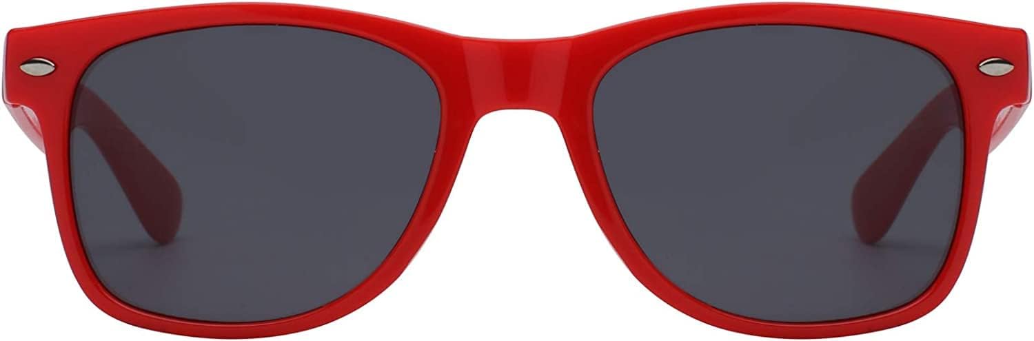 OWL 3 Pack Women’s and Men's Sunglasses UV Protected Retro Smoke Lens, Womens Trendy Cool Shades Colored Plastic Frames 3 Red image 2 of 5 B07PX3F4G5