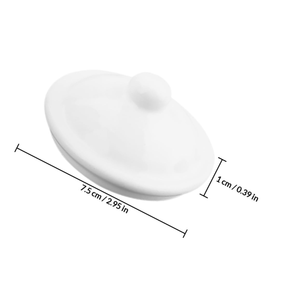 Generico Set 5 Copritazza Smaltati Rotondi in Ceramica, Coperchi per Tazze da Tè e Acqua, Accessori per Bicchieri da Caffè, Ricambi Riutilizzabili per Casa e Ufficio