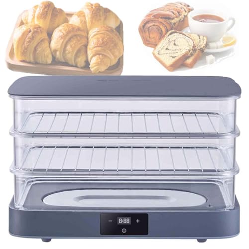 Bread Fermentation Box,Adjustable Temperature Timer Control Bread Dough Proofing Box,Automatic Humidity Control,For Food Fermentation and Meal Heating