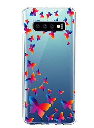 Oihxse Funda Conpatible con Samsung Galaxy A21S Silicona Transparente Dibujos Mariposa Cover Suave TPU Gel Cristal Clear Delgada Anti- Ara�azos Protecci�n Carcasa Case,Colorido 1