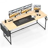 Devoko 140 cm Escritorio de Ordenador con Bolsillo, Mesa de Estudio para...