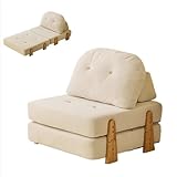 【Conception Multifonctionnelle 3 en 1, Maître de L'utilisation de L'espace】Mode canapé unique (expérience d'assise confortable), mode chaise longue de lecture (dossier réglable) et mode lit plat complet (71 pouces de long). Idéal pour divertir les clients, se détendre quotidiennement et dormir paisiblement