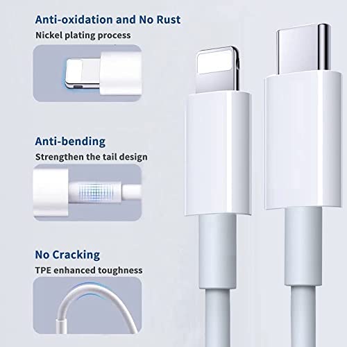 Image of Etguuds Charger Compatible with iPhone 20W Charger with Type C to Lightning 3.3Ft Long PD Cable Compatible with iPhone 13, 13Pro, 13 Pro Max, 14, 14 Pro, 14 P