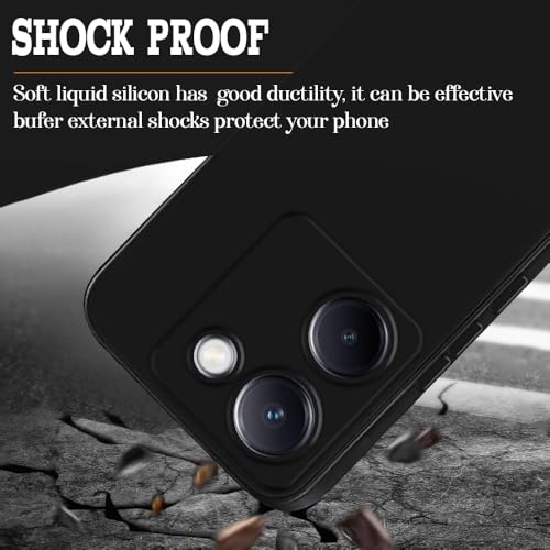 Image of Back Cover for Vivo Y200 Pro 5G / Y300 Plus 5G | Full Camera Protection | Premium Liquid Silicon Case | Flexible Bumper Case for Vivo Y200 Pro 5G / Y300 Plus 5G (Black)