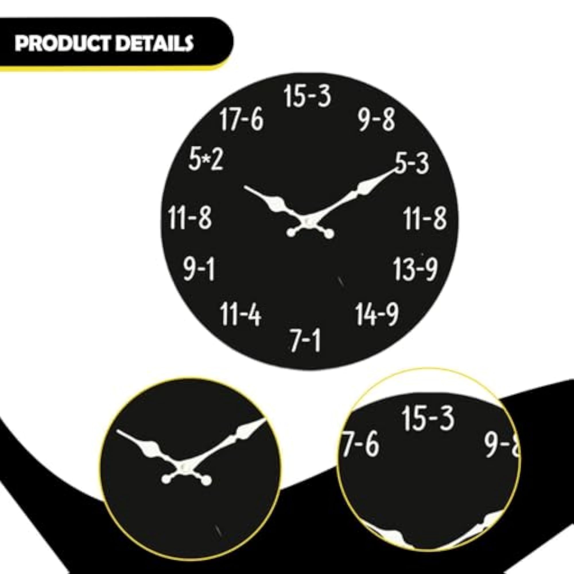 Math Equations Wall Clock Ideal Gift for Students