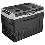 EUHOMY 12 Volt Refrigerator, 32QT(30L) 12V Cooler, Compressor Electric Cooler -4℉~68℉, 12V Fridge 12/24V DC 100-240V AC, Portable Freezer for Camping, Travel, Truck, Home