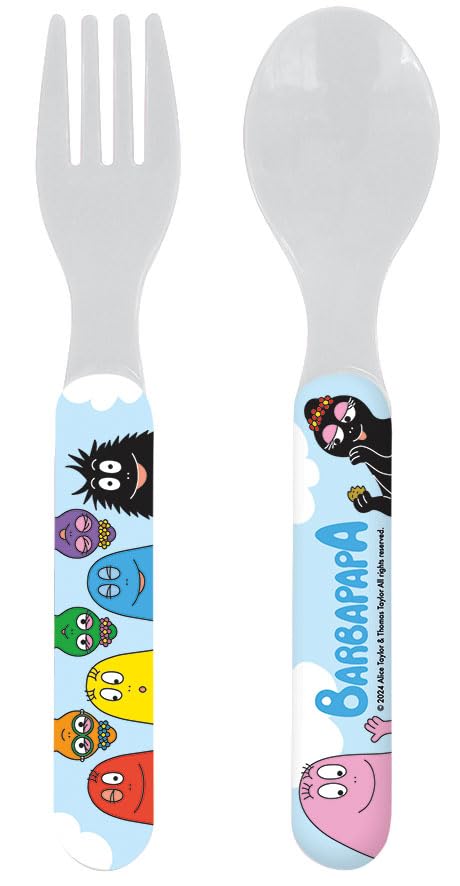 FUN HOUSE Barbapapa Complete Lunch Box Set for Children | 1 Glass