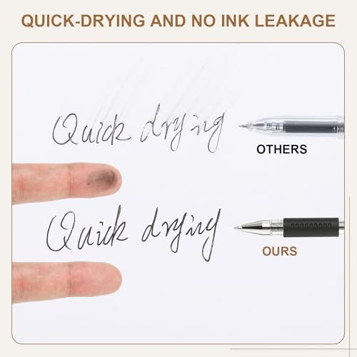 PATIKIL Bolígrafos Gel 0.7mm Pack 24 Tinta Negra miniatura 3