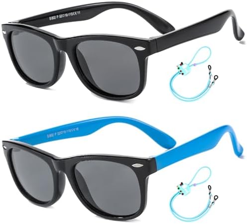 Flexible Kids Sunglasses Polarized Sun Glasses Girls Boys Shades UV400 Protection Eyewear for Age 2-8