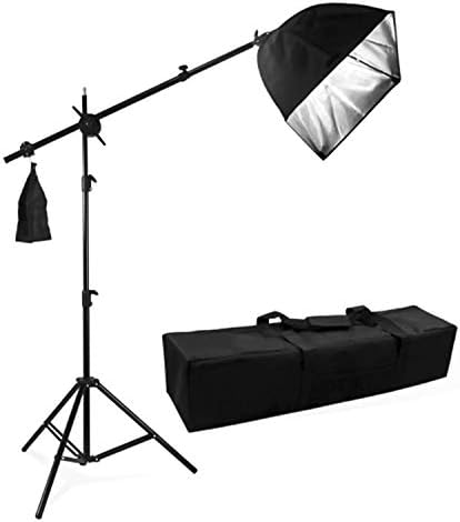 LimoStudio Photography Photo Studio Lighting Kit Softbox Lighting with Photo Bulb Socket & Boom Arm Stand Hair Light Kit, Light Stand Tripod, Photo Studio, AGG1301