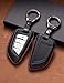 YONUFI for BMW Key Fob Cover Leather Car Remote Case Holder Keychain Compatible for BMW 2 5 6 7 Series X1 X2 X3 X5 X6 X7 -Black