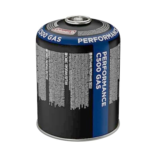 Coleman C500 Performance Cartucho Gas, Cartucho de válvula con válvula de Tornillo, Apto para Estufas o Parrillas de Camping, Potente Mezcla de butano/propano 440 g, Uso hasta el Punto de congelación