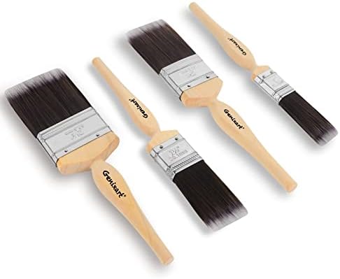 Paint Brush Set for Walls and Ceilings Decorating, Professional Masonry Paint Brushes for Furniture and Fence Painting, No Loss Soft Nylon Bristle Paintbrushes for Stains and Paints (4 Pack)